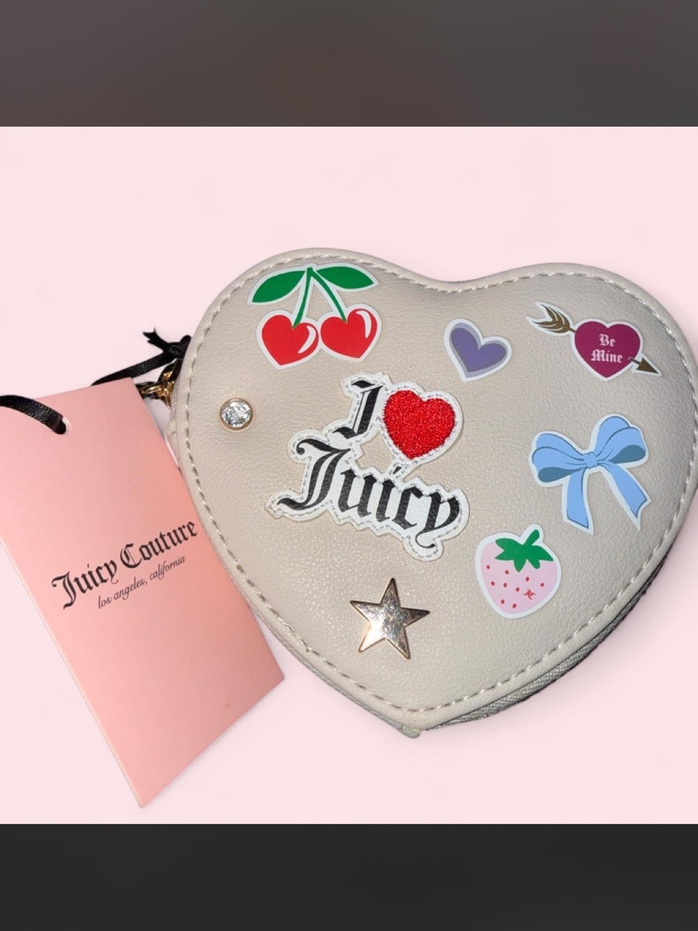 Juicy Couture Beige Heart Coin Purse